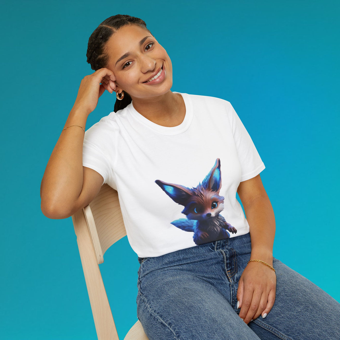 Whimsical Fox Unisex Softstyle T-Shirt - Cute Animal Graphic Tee