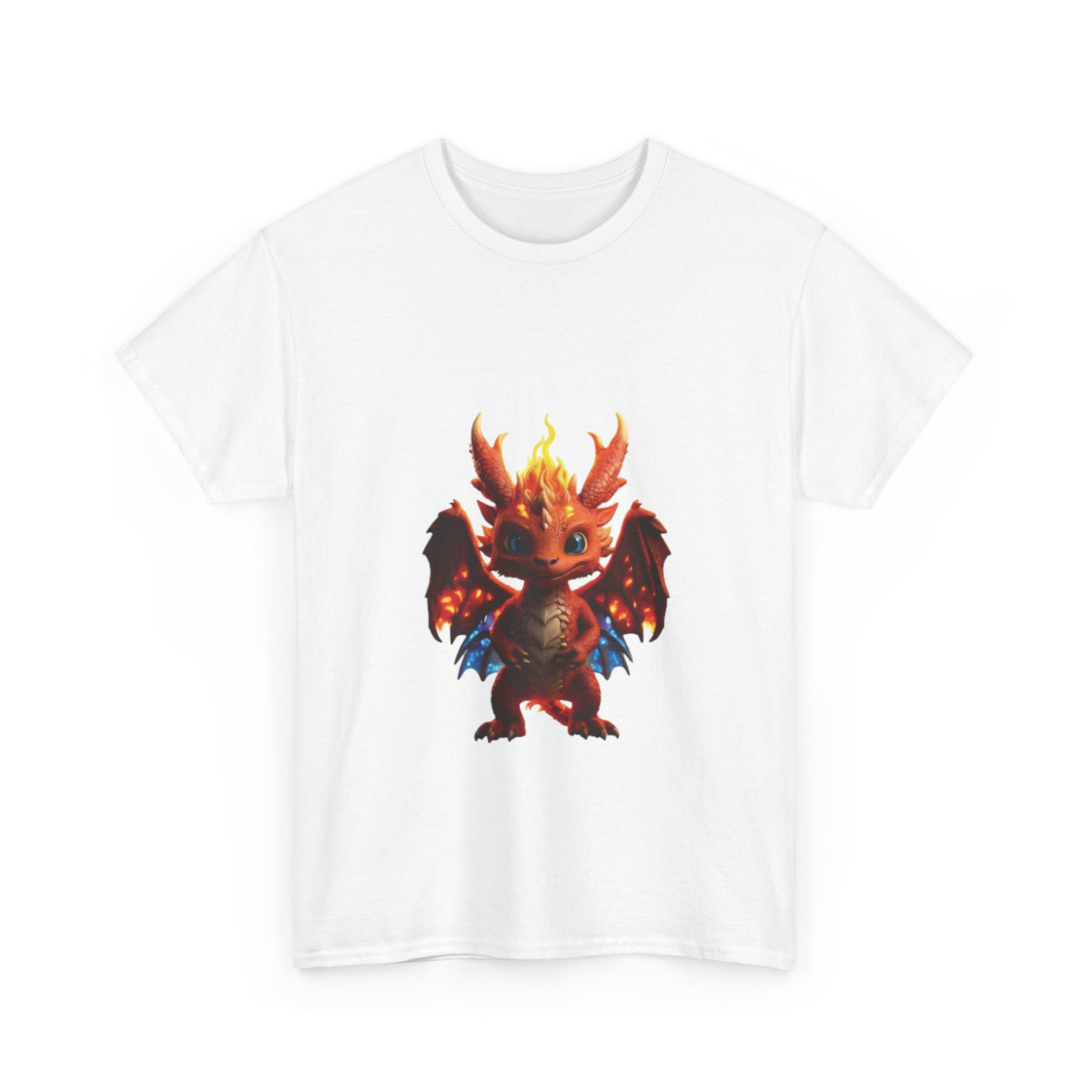 Fantasy Dragon Unisex Heavy Cotton Tee - Bold & Playful Graphic T-Shirt