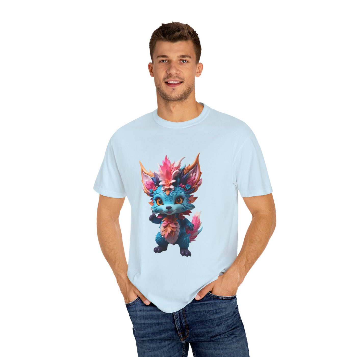 Whimsical Fantasy Creature T-Shirt - Unisex Garment-Dyed Tee