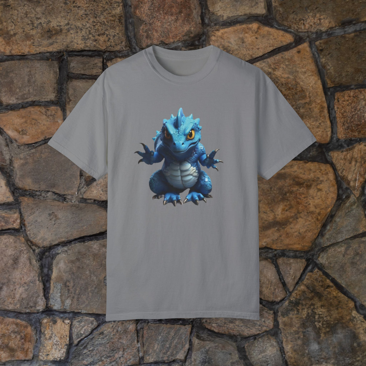 Cute Blue Dragon Unisex Garment-Dyed T-Shirt
