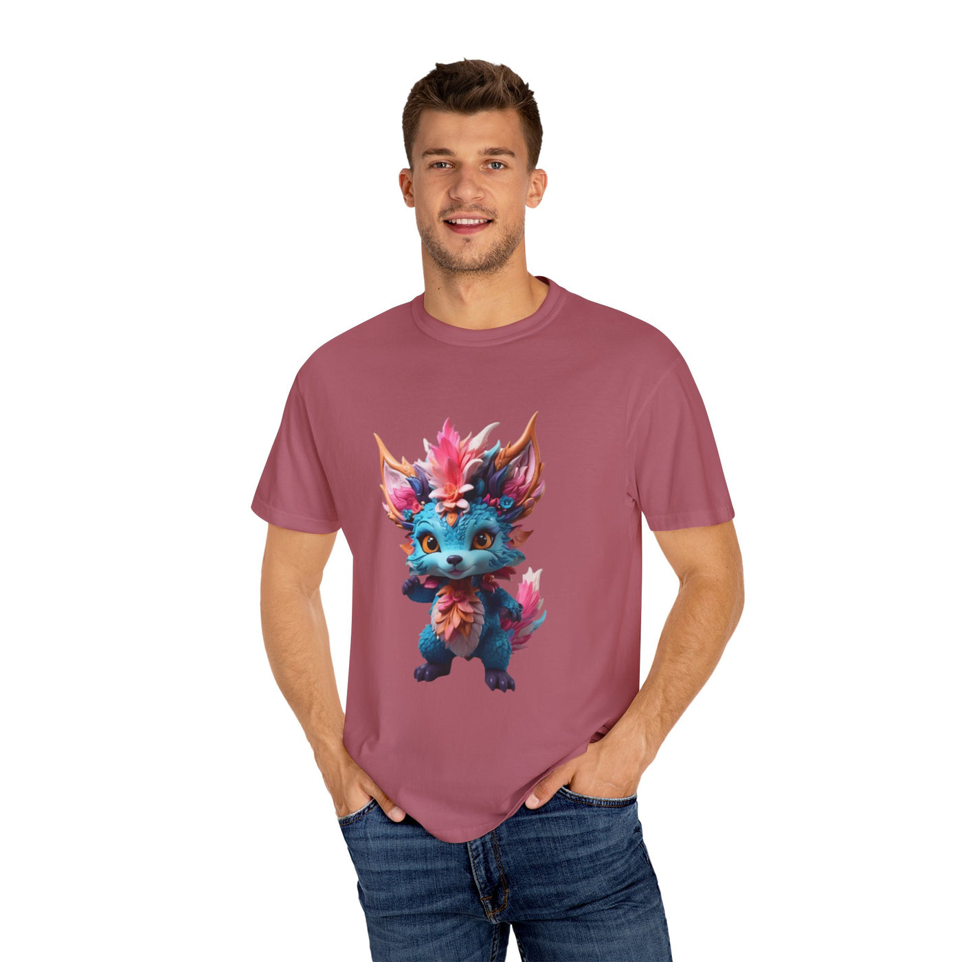 Whimsical Fantasy Creature T-Shirt - Unisex Garment-Dyed Tee