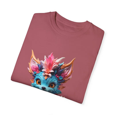 Whimsical Fantasy Creature T-Shirt - Unisex Garment-Dyed Tee