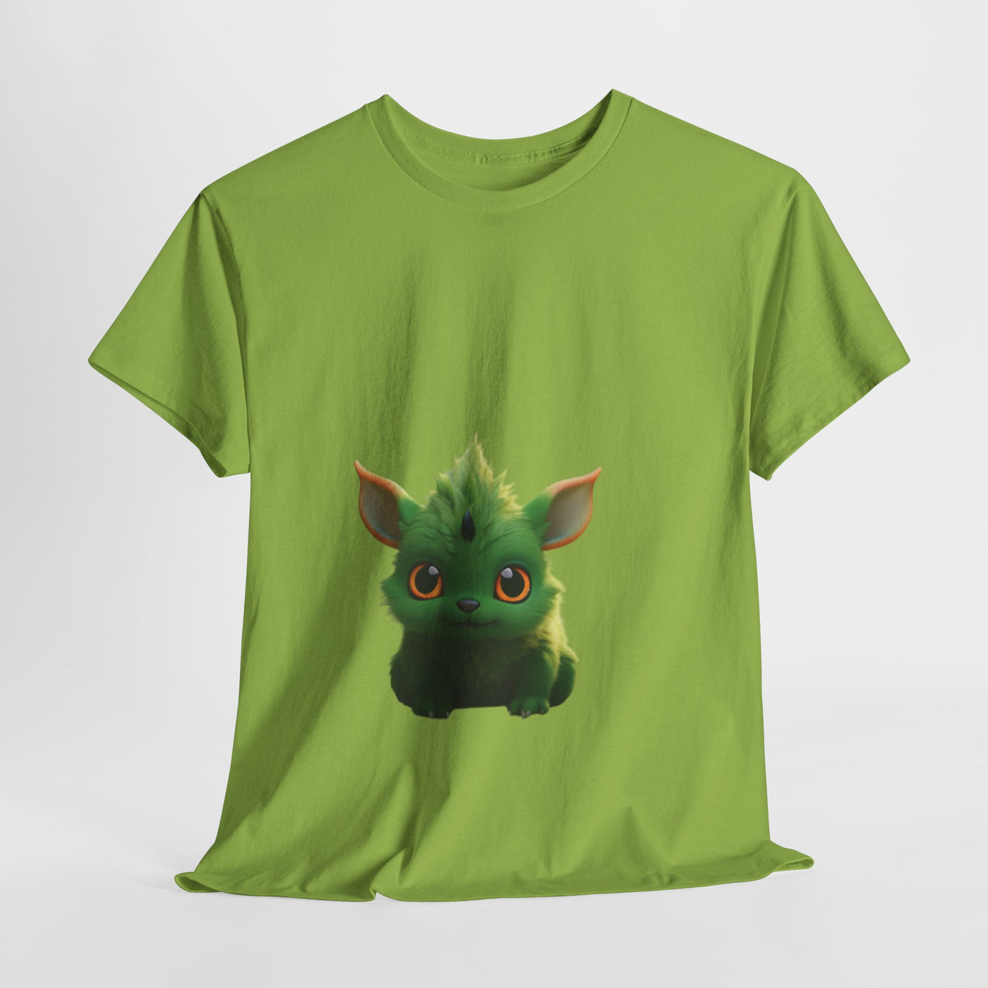 Cute Green Creature Unisex Heavy Cotton Tee