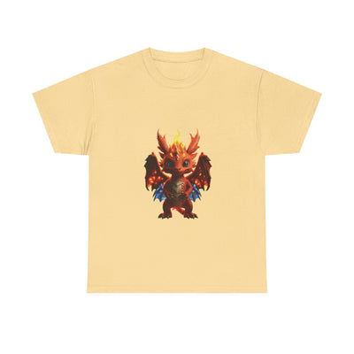 Fantasy Dragon Unisex Heavy Cotton Tee - Bold & Playful Graphic T-Shirt