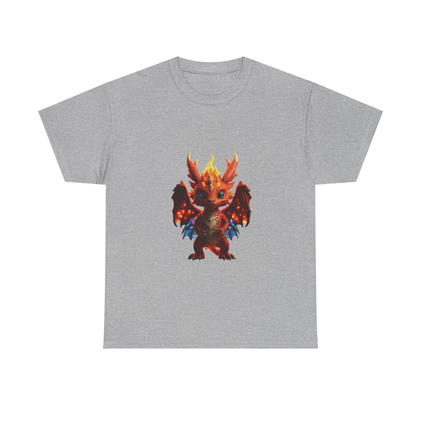 Fantasy Dragon Unisex Heavy Cotton Tee - Bold & Playful Graphic T-Shirt