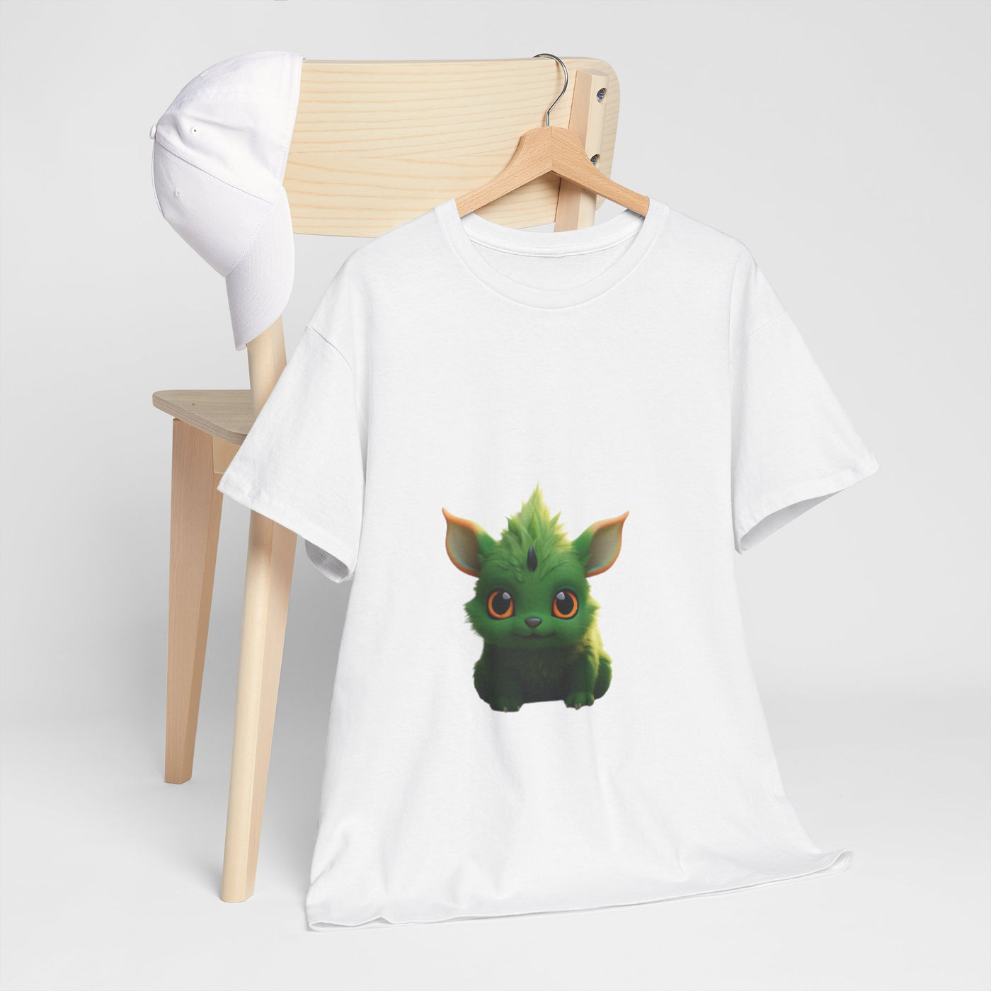 Cute Green Creature Unisex Heavy Cotton Tee