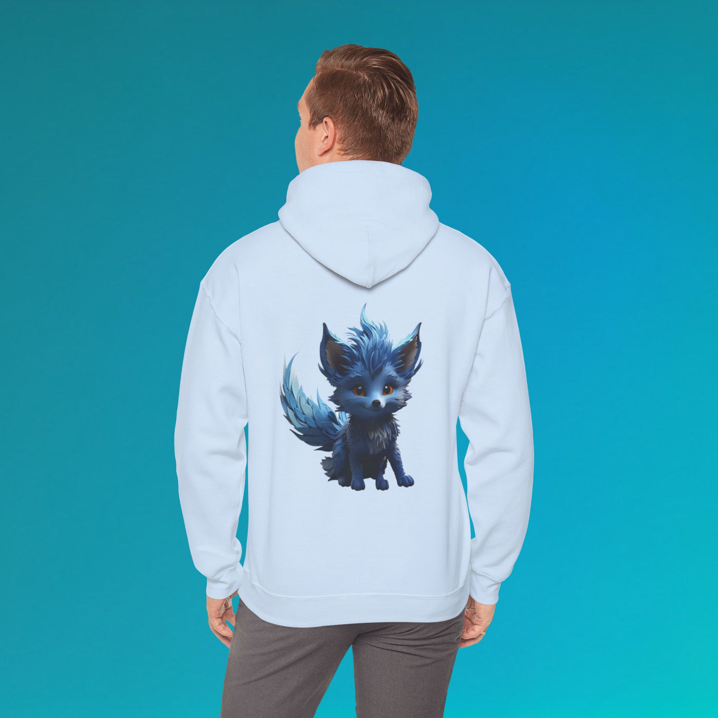 Cute Blue Fox Hoodie for Animal Lovers