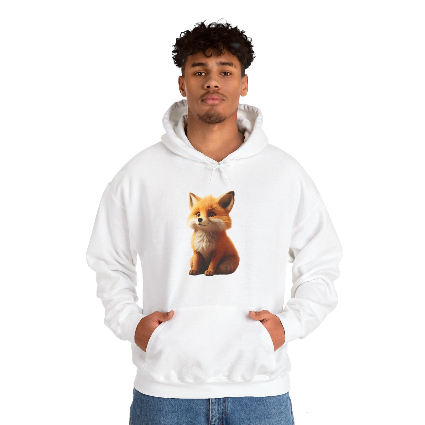 Adorable Fox Design Unisex Hoodie – Cozy Animal Lover Sweatshirt