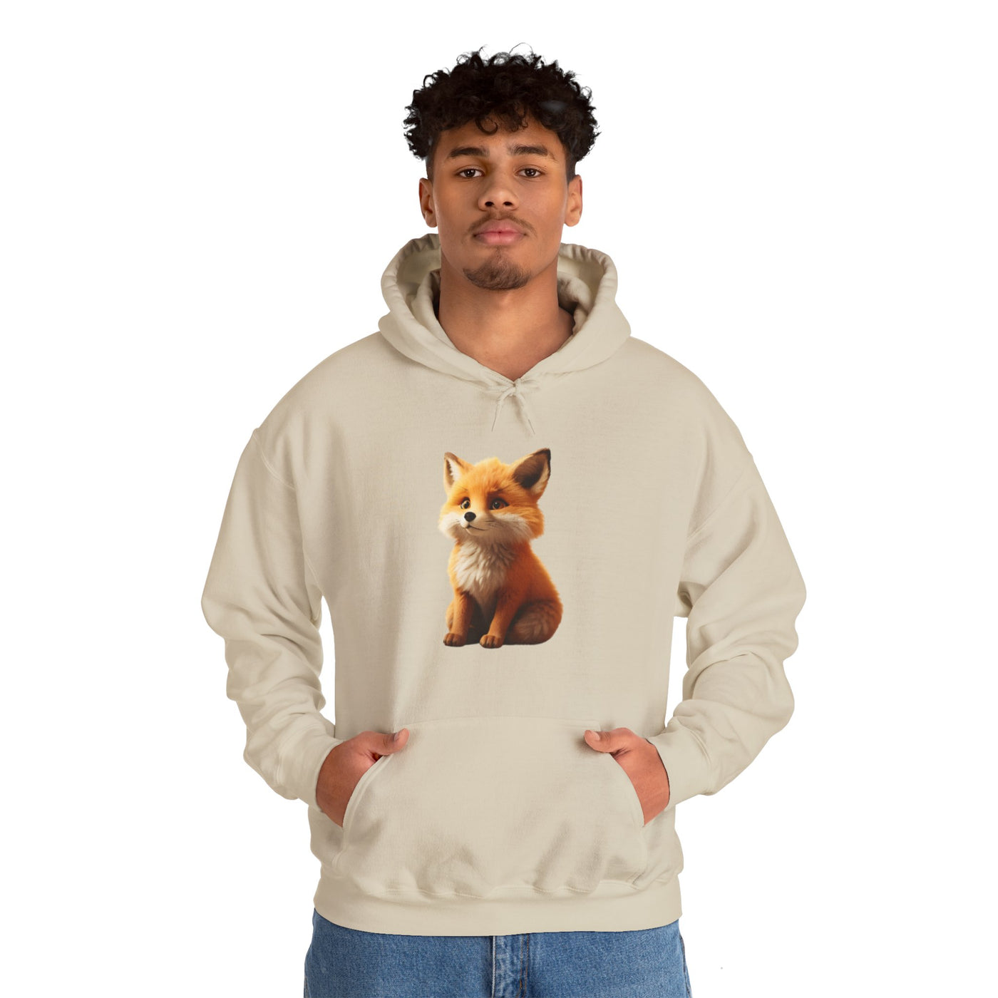 Adorable Fox Design Unisex Hoodie – Cozy Animal Lover Sweatshirt