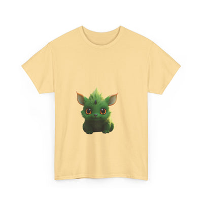 Cute Green Creature Unisex Heavy Cotton Tee