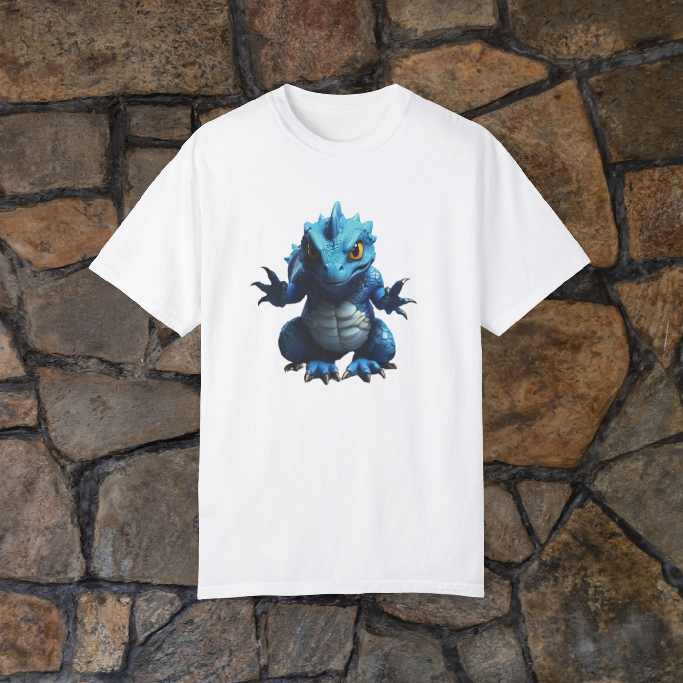 Cute Blue Dragon Unisex Garment-Dyed T-Shirt