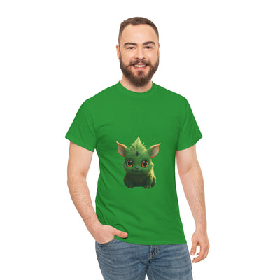 Cute Green Creature Unisex Heavy Cotton Tee