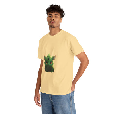 Cute Green Creature Unisex Heavy Cotton Tee