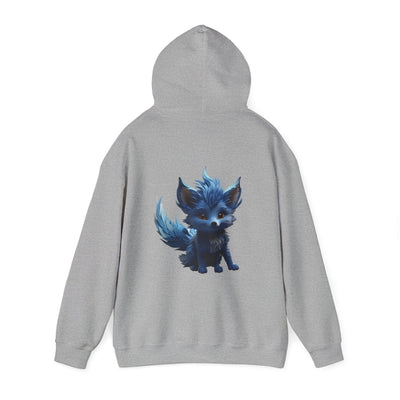 Cute Blue Fox Hoodie for Animal Lovers