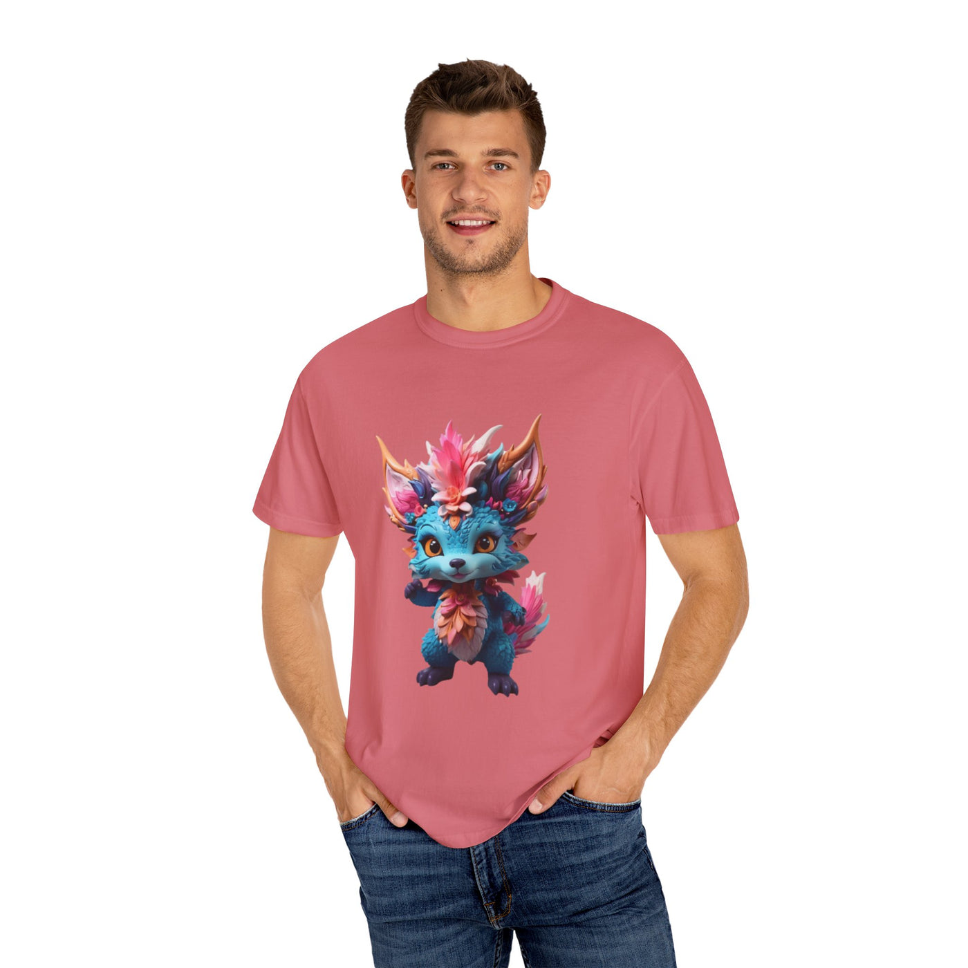 Whimsical Fantasy Creature T-Shirt - Unisex Garment-Dyed Tee