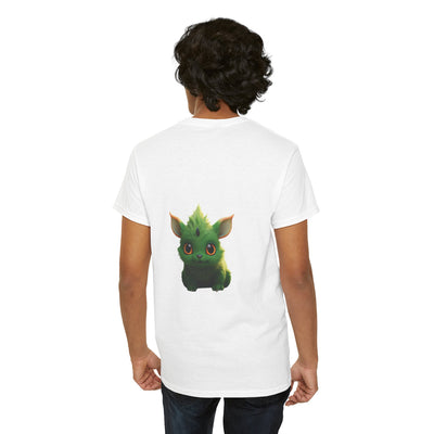 Cute Green Creature Unisex Heavy Cotton Tee