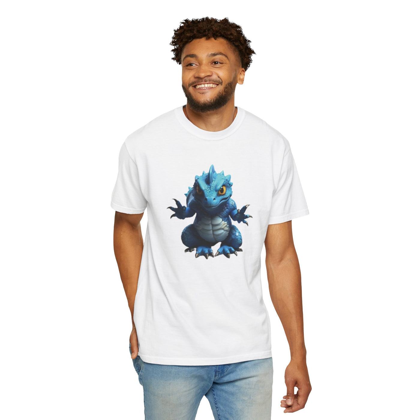 Cute Blue Dragon Unisex Garment-Dyed T-Shirt