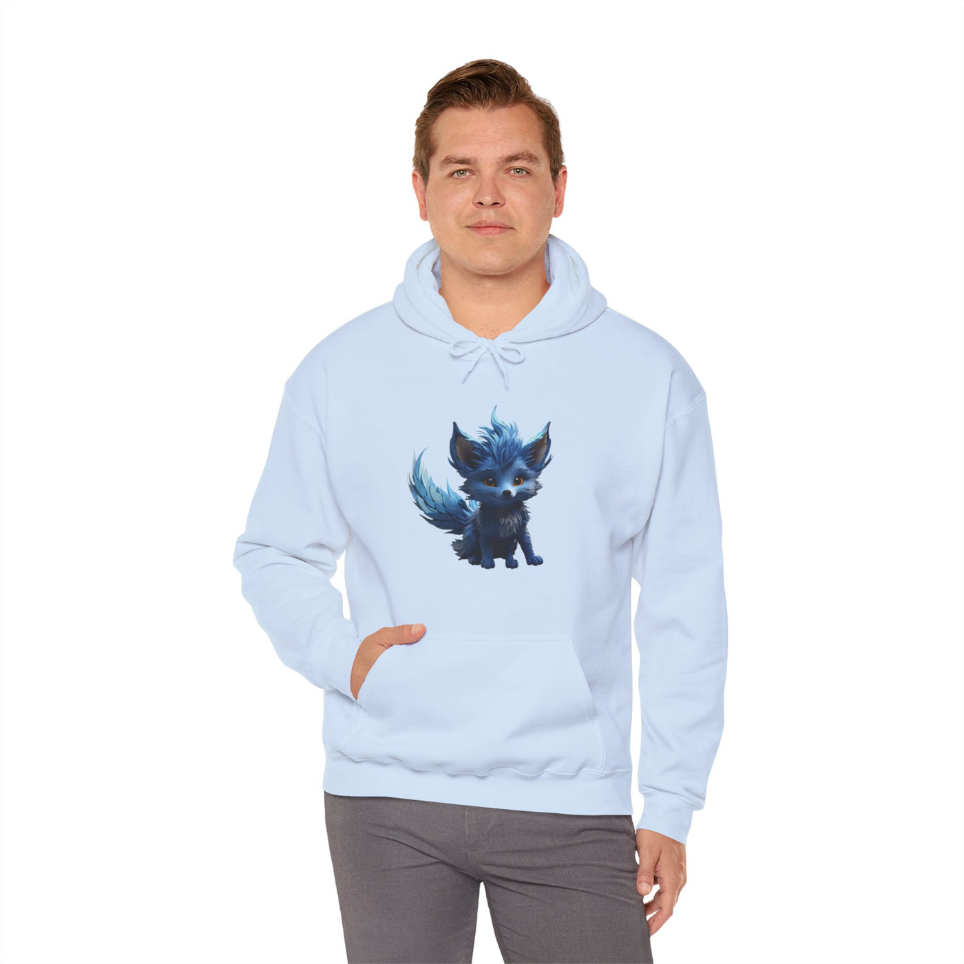 Cute Blue Fox Hoodie for Animal Lovers