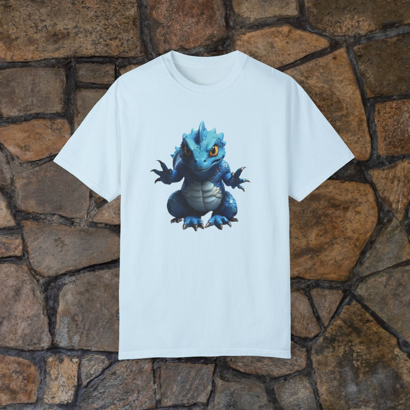 Cute Blue Dragon Unisex Garment-Dyed T-Shirt