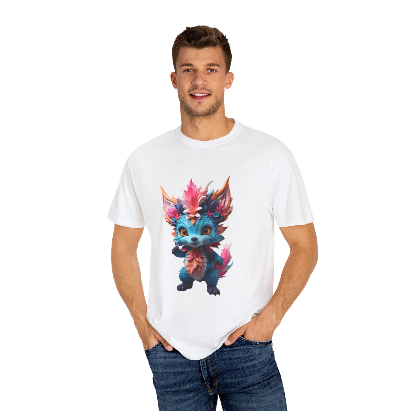 Whimsical Fantasy Creature T-Shirt - Unisex Garment-Dyed Tee