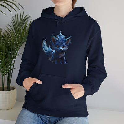 Cute Blue Fox Hoodie for Animal Lovers