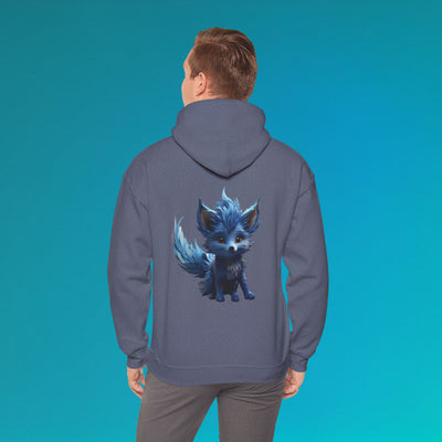 Cute Blue Fox Hoodie for Animal Lovers