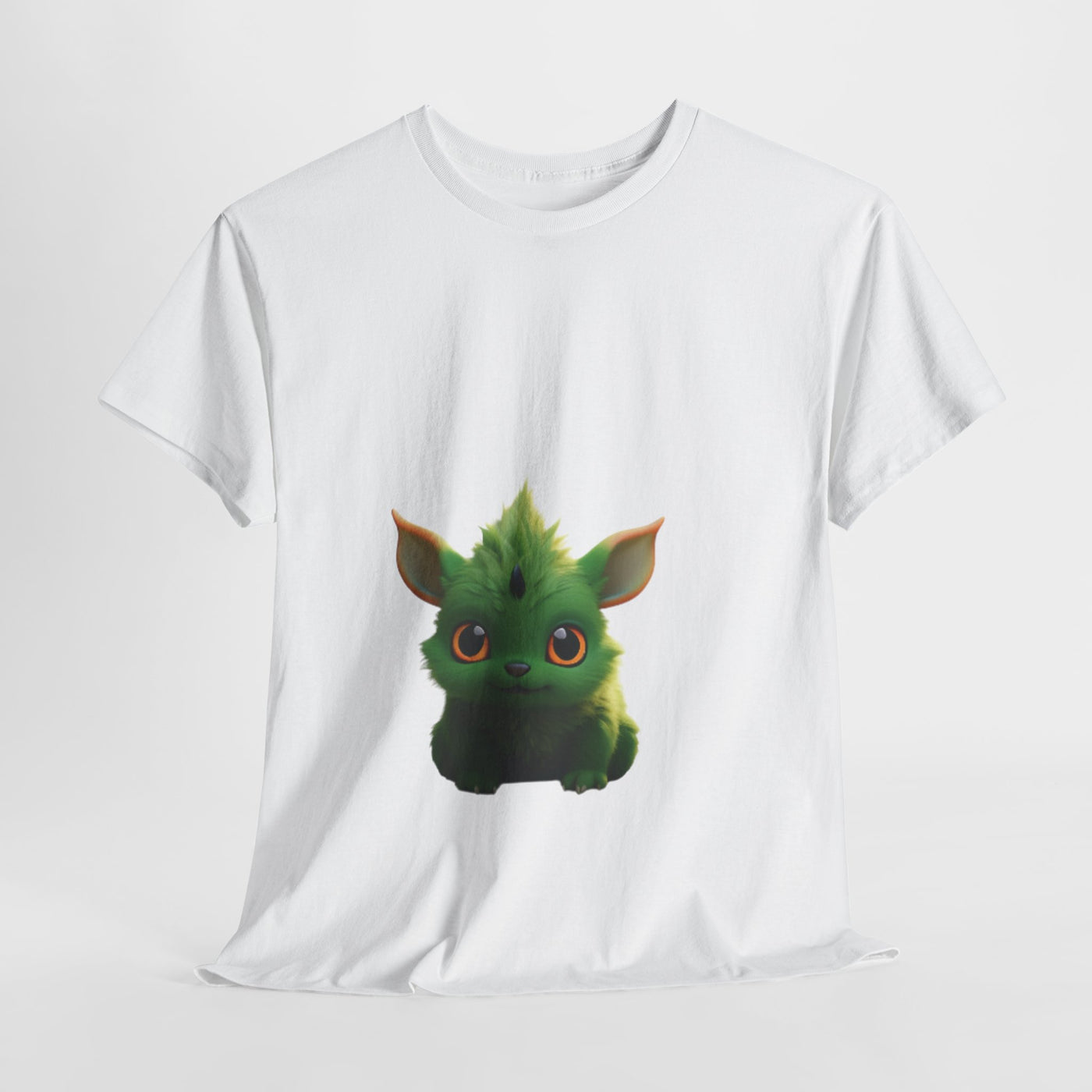 Cute Green Creature Unisex Heavy Cotton Tee
