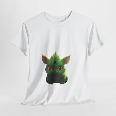 Cute Green Creature Unisex Heavy Cotton Tee