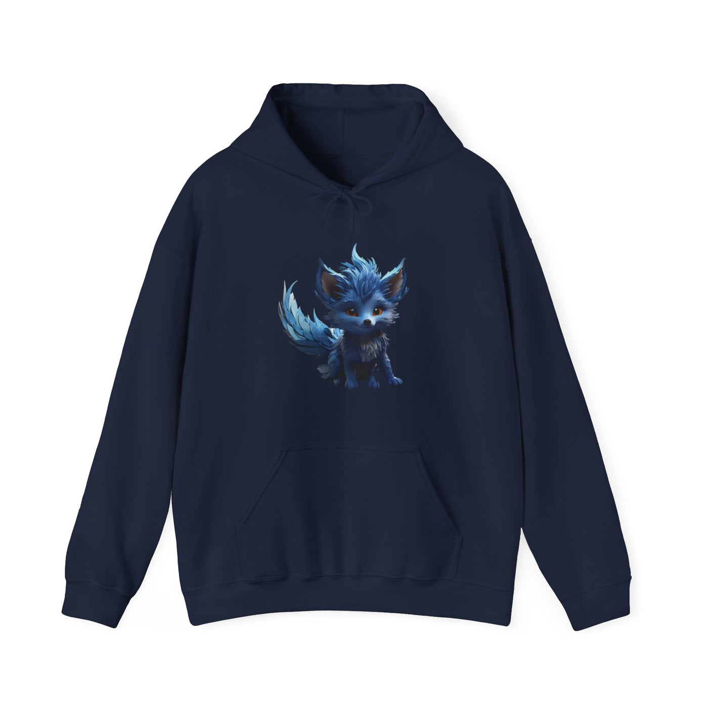 Cute Blue Fox Hoodie for Animal Lovers