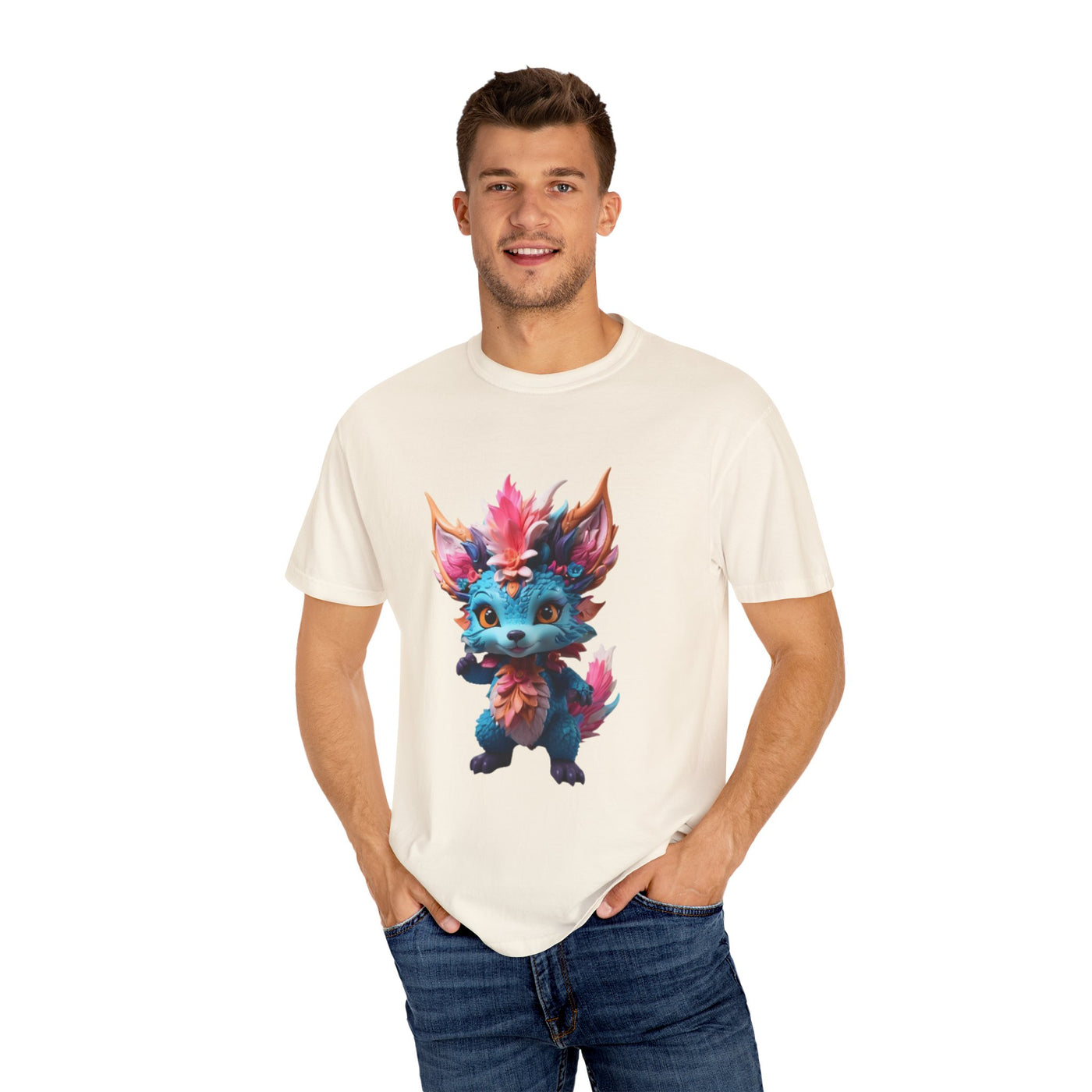 Whimsical Fantasy Creature T-Shirt - Unisex Garment-Dyed Tee