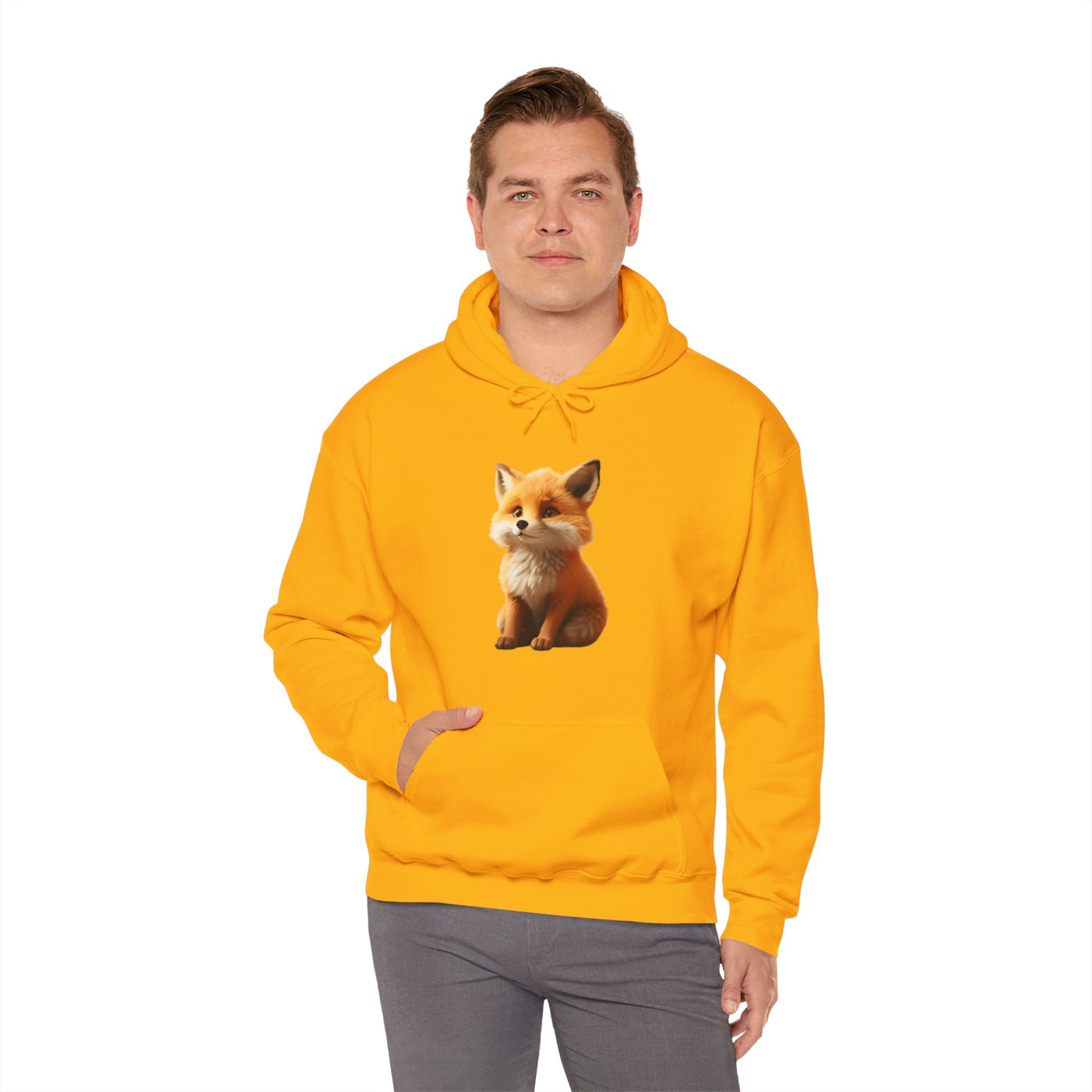 Adorable Fox Design Unisex Hoodie – Cozy Animal Lover Sweatshirt