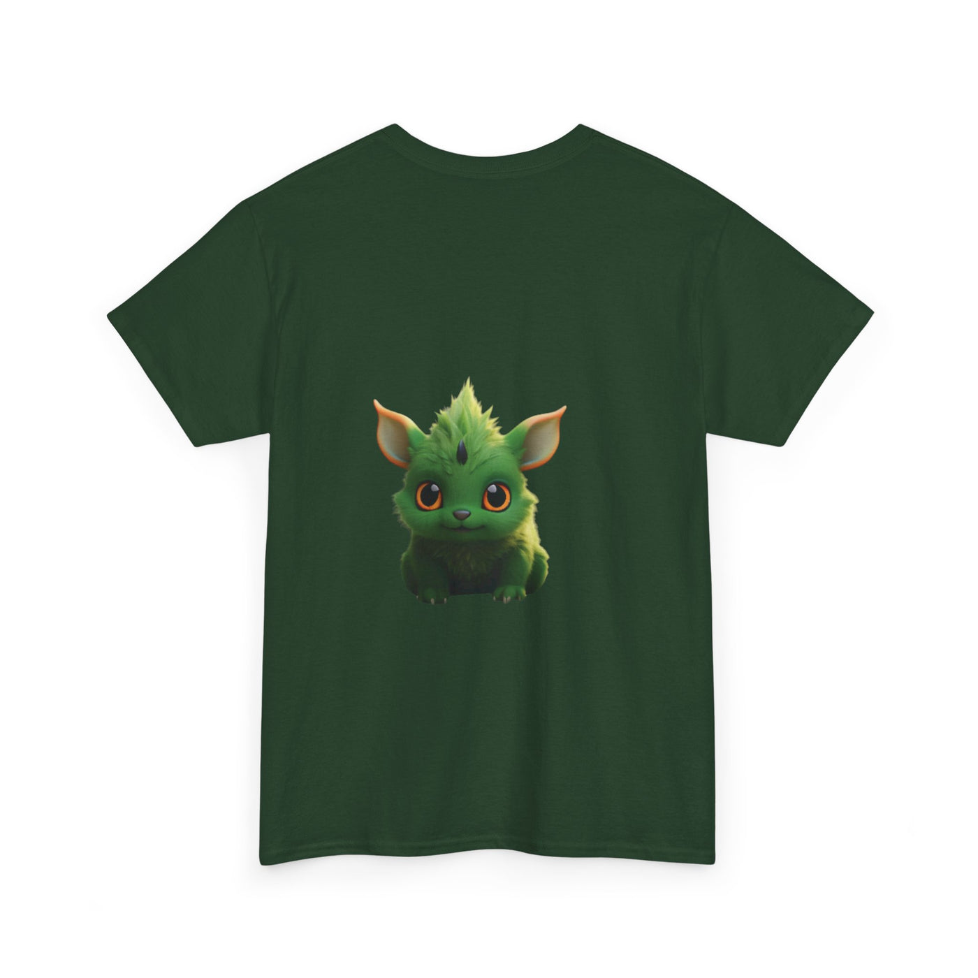 Cute Green Creature Unisex Heavy Cotton Tee