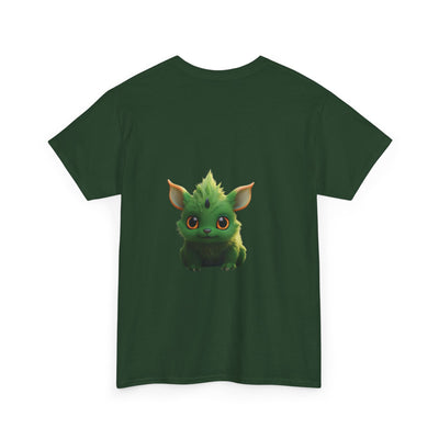 Cute Green Creature Unisex Heavy Cotton Tee