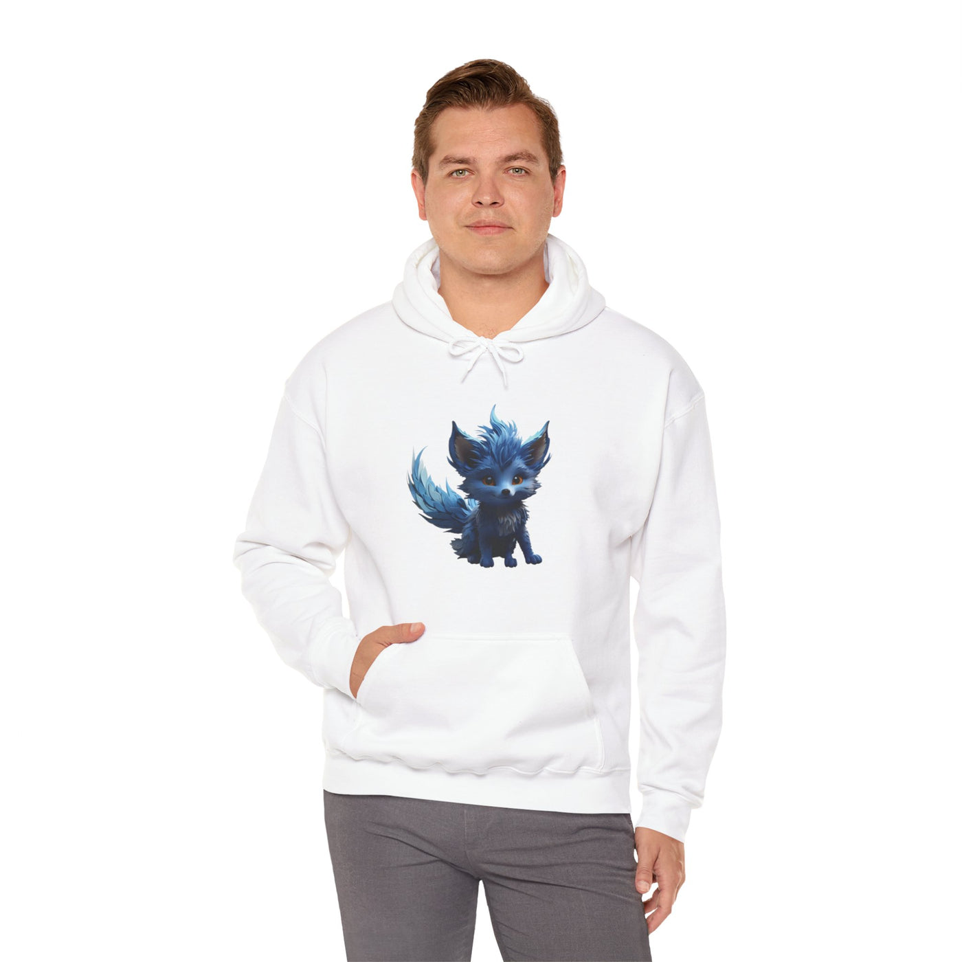 Cute Blue Fox Hoodie for Animal Lovers