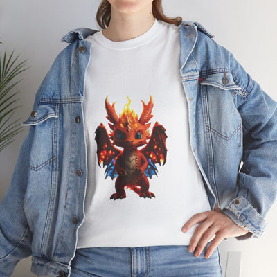 Fantasy Dragon Unisex Heavy Cotton Tee - Bold & Playful Graphic T-Shirt