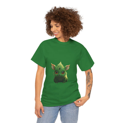 Cute Green Creature Unisex Heavy Cotton Tee