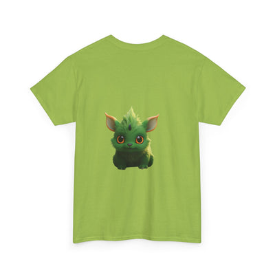 Cute Green Creature Unisex Heavy Cotton Tee