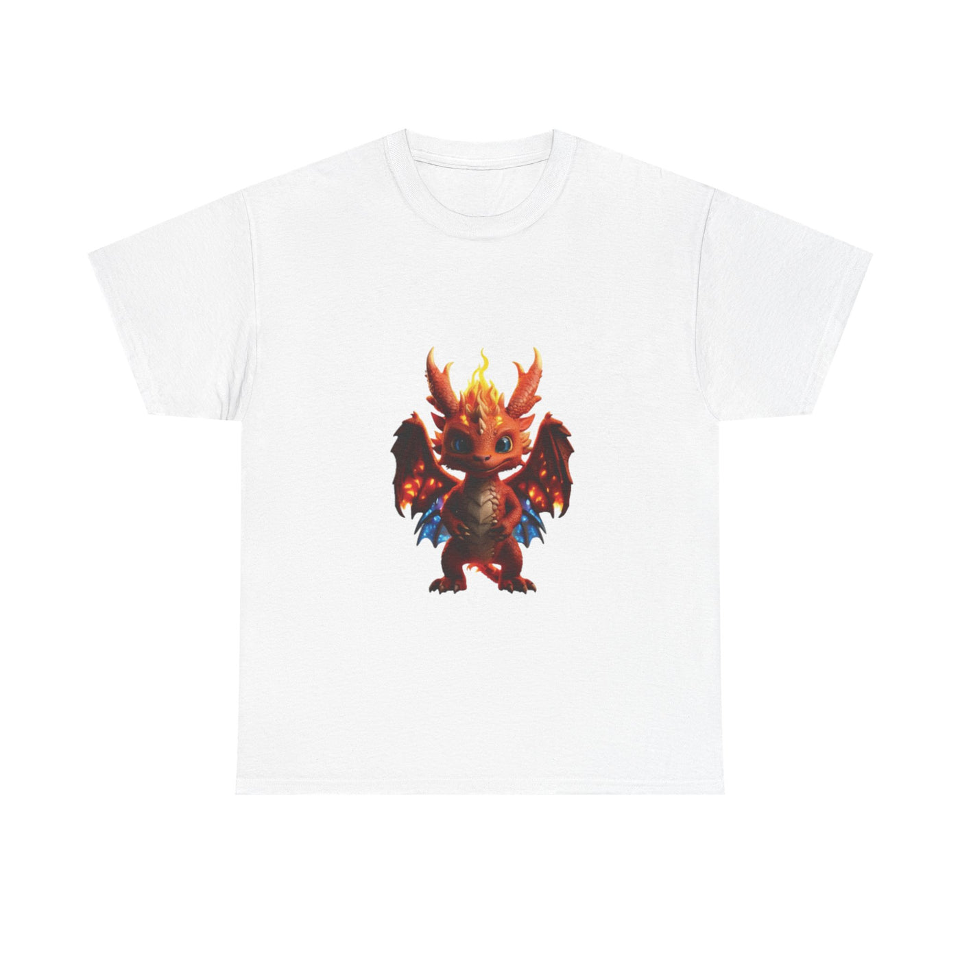Fantasy Dragon Unisex Heavy Cotton Tee - Bold & Playful Graphic T-Shirt