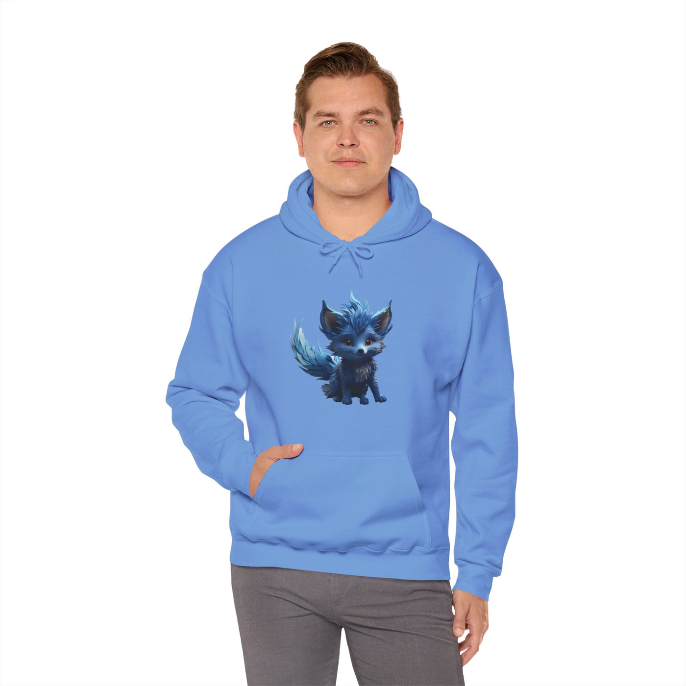 Cute Blue Fox Hoodie for Animal Lovers
