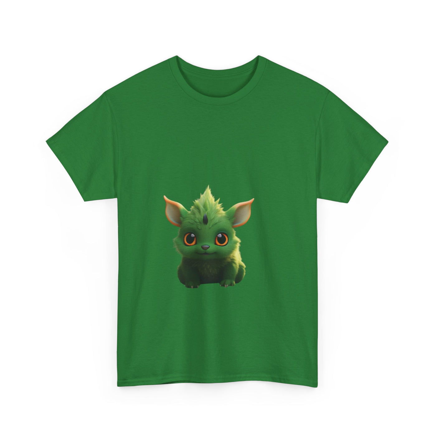 Cute Green Creature Unisex Heavy Cotton Tee
