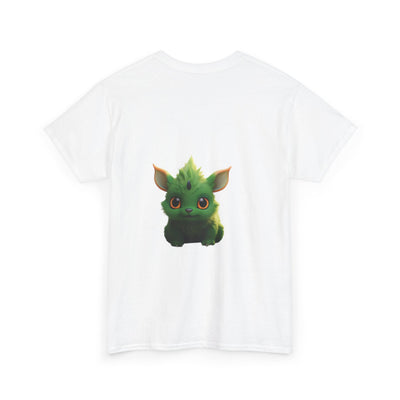 Cute Green Creature Unisex Heavy Cotton Tee